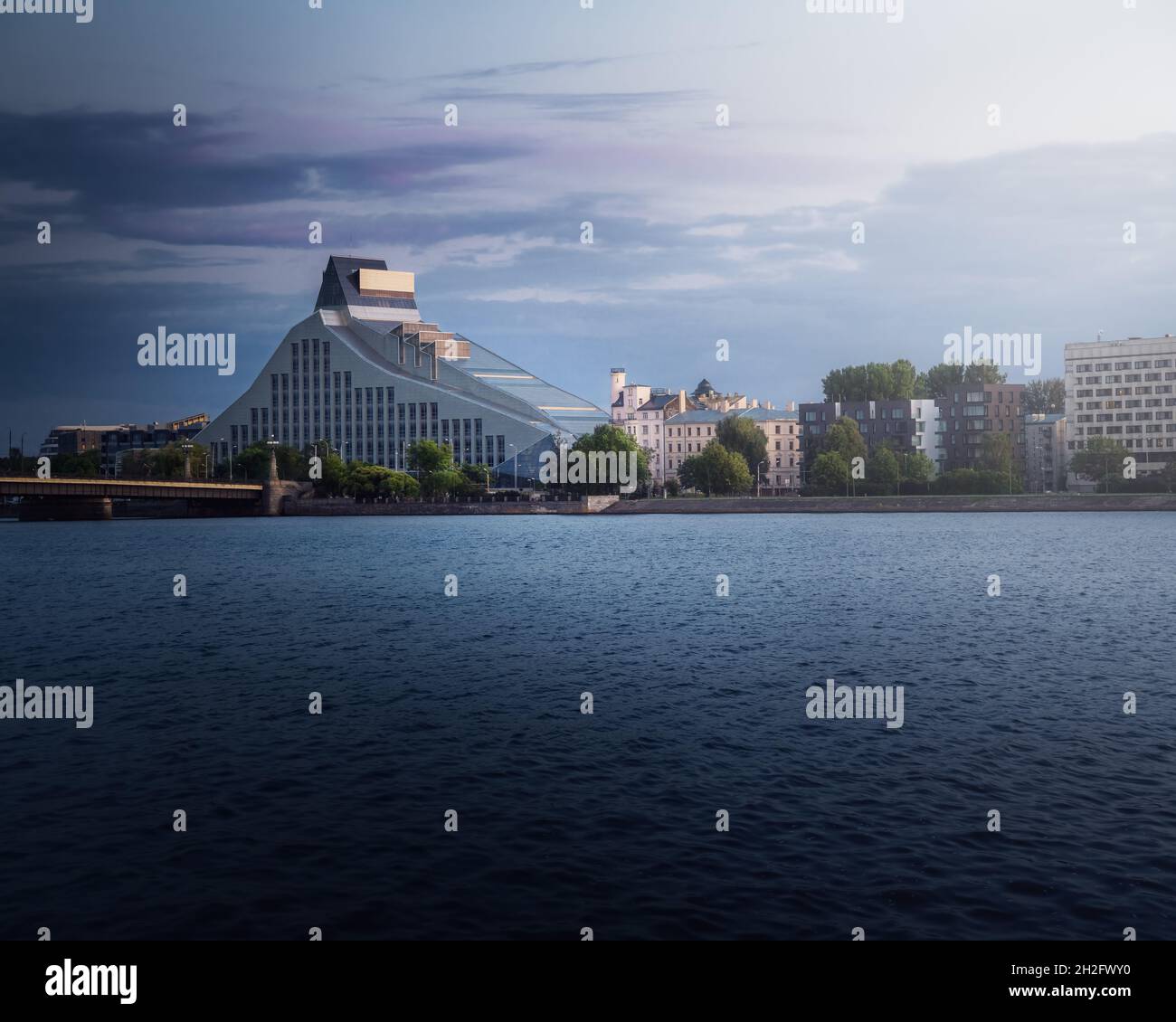 Lettische Nationalbibliothek auch bekannt als Burg des Lichts - Riga, Lettland Stockfoto