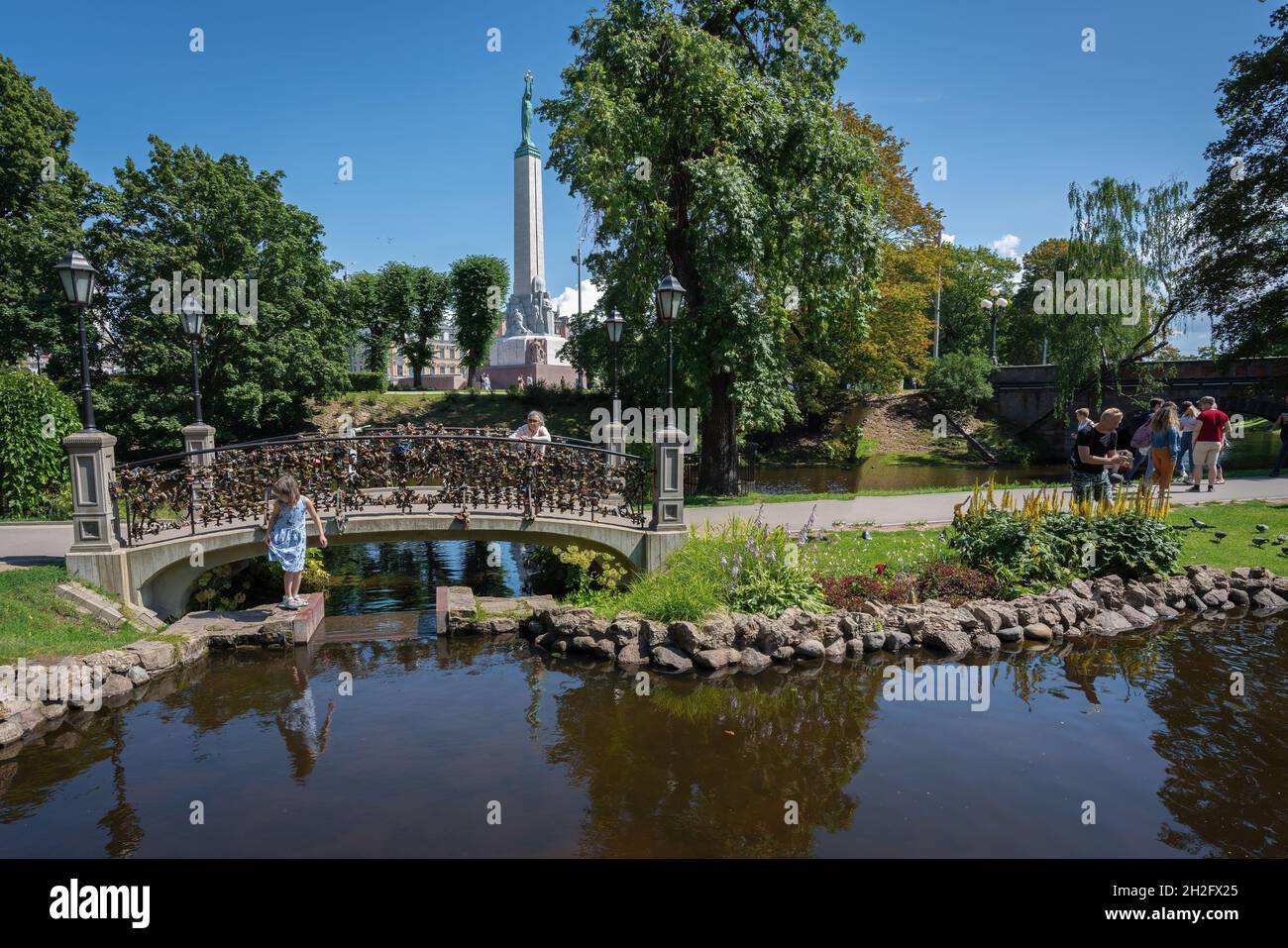 Bastejkalns Park - Riga, Lettland Stockfoto