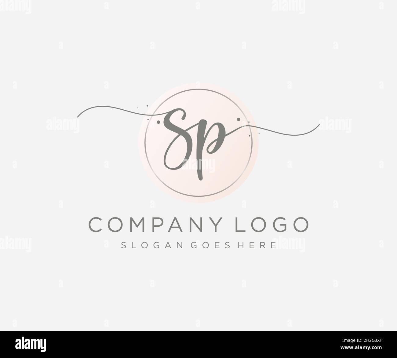 SP feminines Logo. Verwendbar für Natur, Salon, Spa, Kosmetik und Beauty Logos. Flaches Vektor-Logo-Design-Template-Element. Stock Vektor