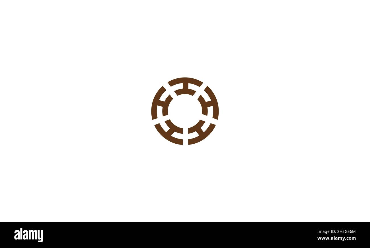 LOGO MIT T-KRANZ-SCHRIFTZUG UND NEGATIVEM RAUTEFFEKT ZUR ILLUSTRATION Stock Vektor