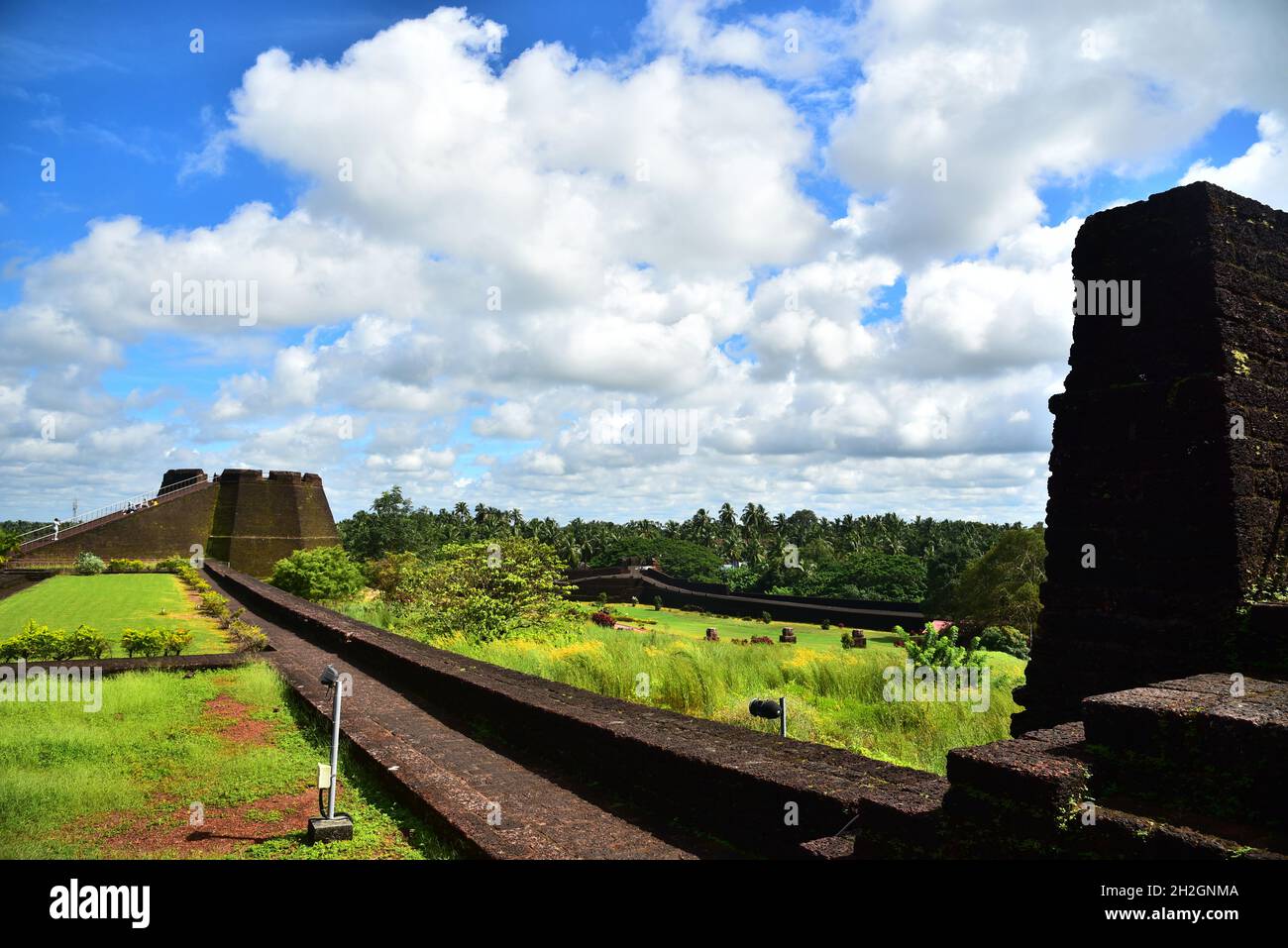 bekal Fort,kasargod,kerala,indien.Dieses wird von sivappa nayak im 1650AD gebaut. Stockfoto
