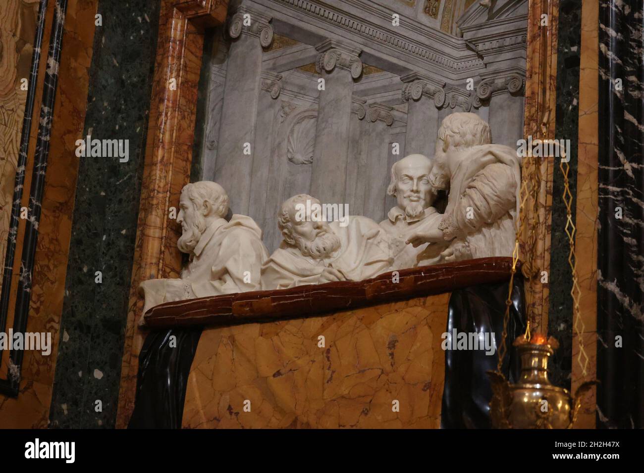 Rom, Italien. Oktober 2021. Rom Cornaro Kapelle die komplette Restaurierung enthüllt die Geheimnisse von Berninis Meisterwerk Kredit: Unabhängige Fotoagentur/Alamy Live News Stockfoto