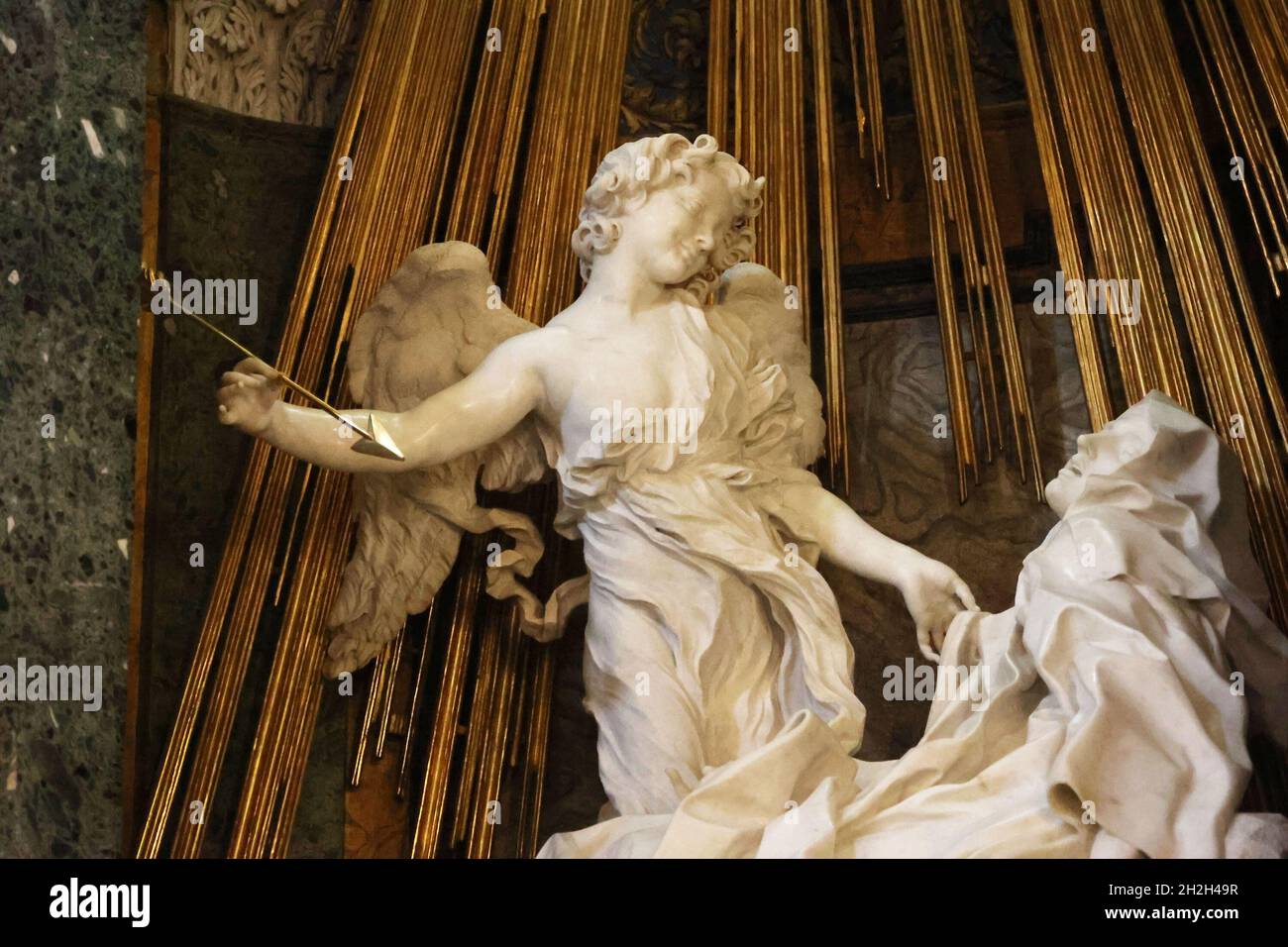 Rom, Italien. Oktober 2021. Rom Cornaro Kapelle die komplette Restaurierung enthüllt die Geheimnisse von Berninis Meisterwerk Kredit: Unabhängige Fotoagentur/Alamy Live News Stockfoto