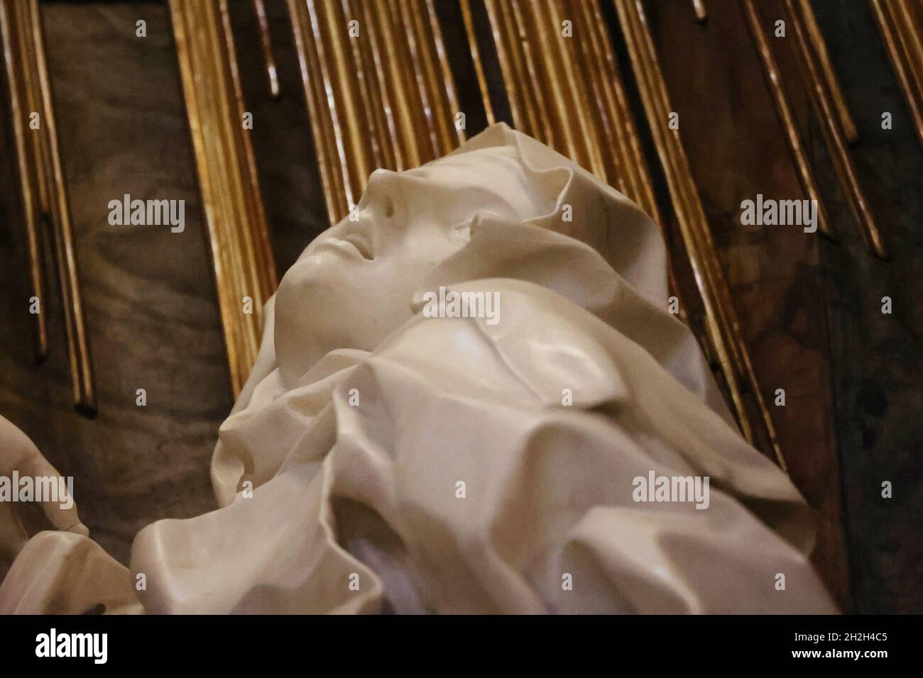 Rom, Italien. Oktober 2021. Rom Cornaro Kapelle die komplette Restaurierung enthüllt die Geheimnisse von Berninis Meisterwerk Kredit: Unabhängige Fotoagentur/Alamy Live News Stockfoto