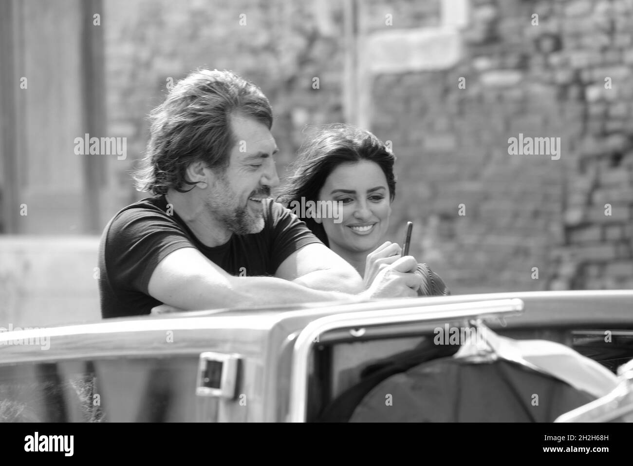 Javier Bardem und Penélope Cruz live vom Venice International Film Festival in Venedig, Italien, 7. September 2017. (MVS) Stockfoto