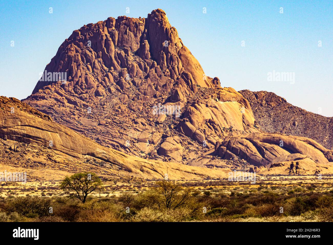 Der antike Granit der Spitzkoppe Namibia Afrika Stockfoto