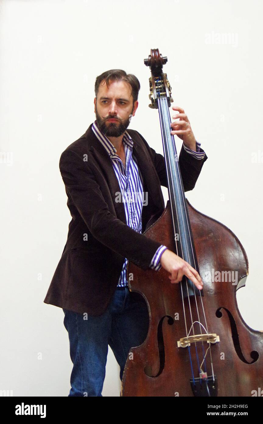 Matt Ridley, Darius Brubeck Quartet, National Jazz Archive Fundraiser, Loughton Methodist Church, Essex, 18. September 2021. Stockfoto