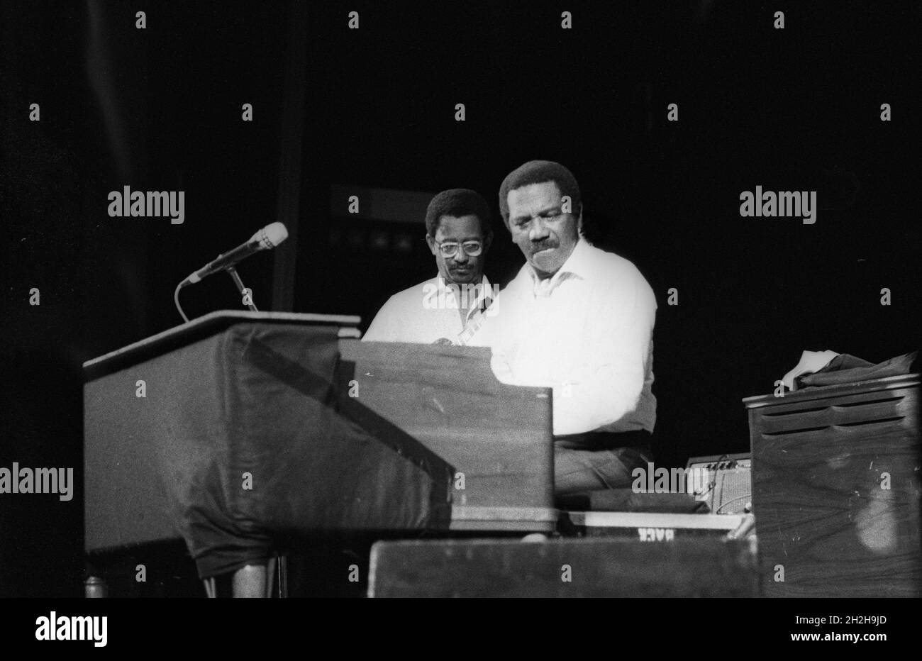 Jimmy Smith und Terry Evans, Lewisham Jazz Festival, London, Oktober 1986. Stockfoto