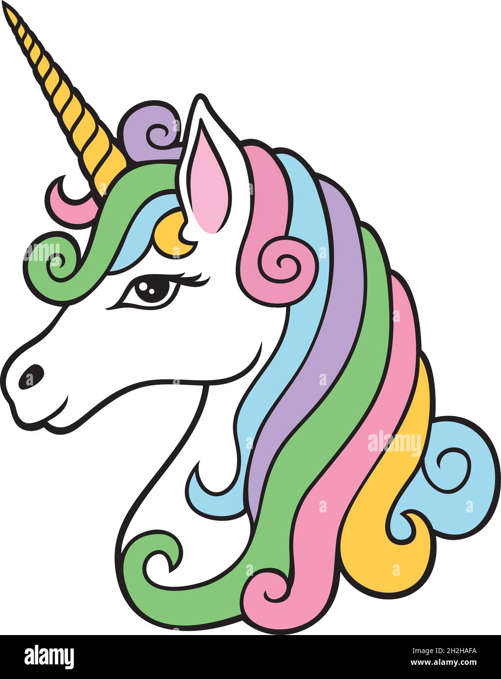 Unicorn Kopf Symbol Vektor Illustration Stock Vektor