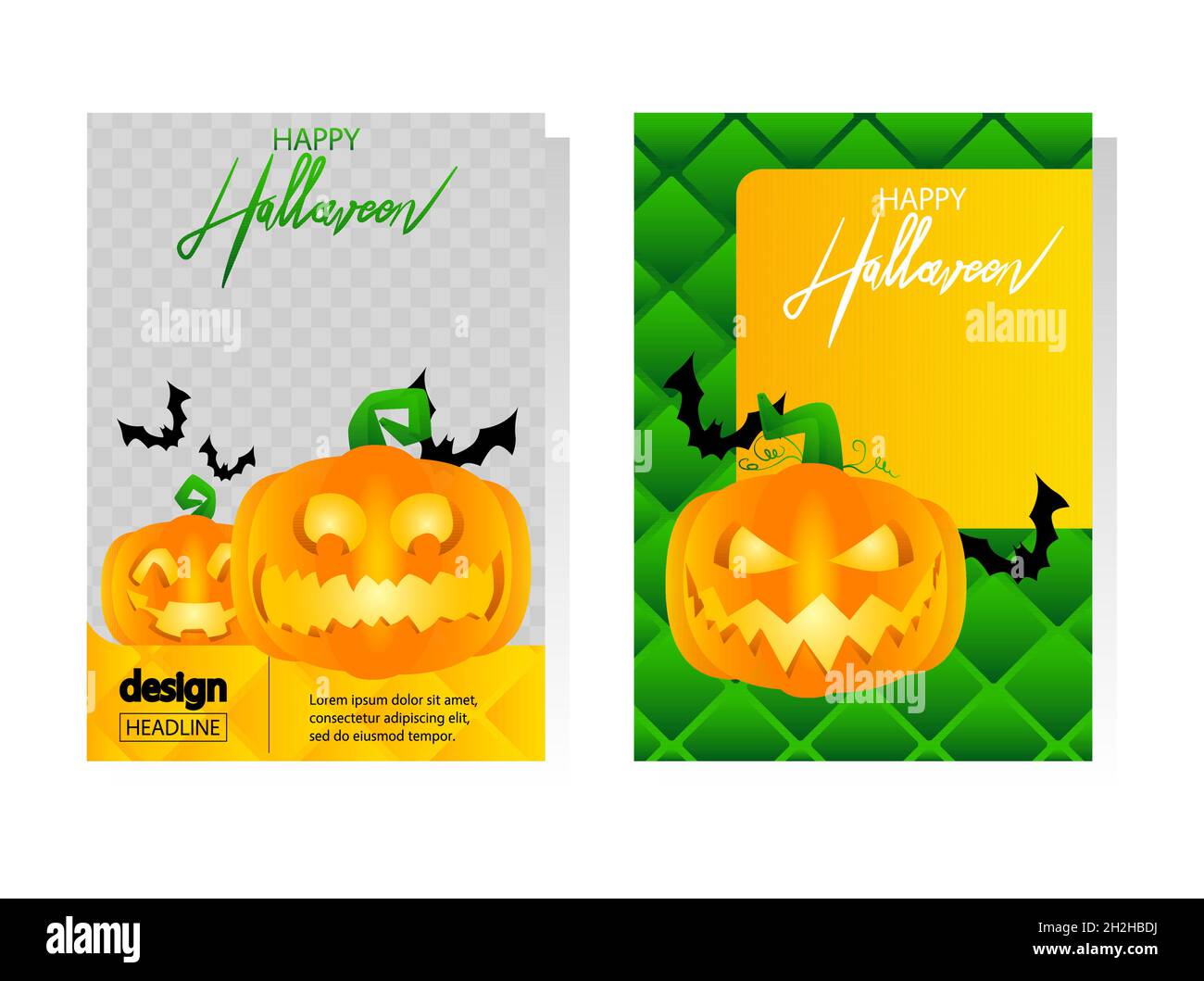 Modernes Halloween-Design für Präsentationen Vorlagen mit Platz für Foto-Hintergrund. Jahresbericht, Broschüre, Buch, Poster, Flyer, Broschüre, Deckblatt Stock Vektor