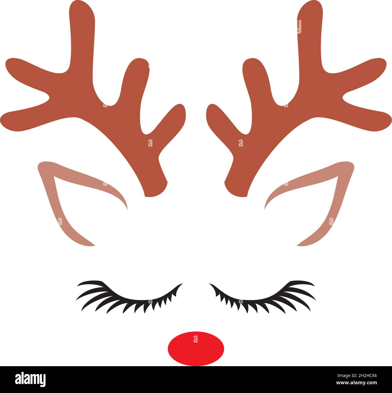 Niedliche Rentier Vektor (Weihnachtsdesign) Vektor-Illustration Stock Vektor