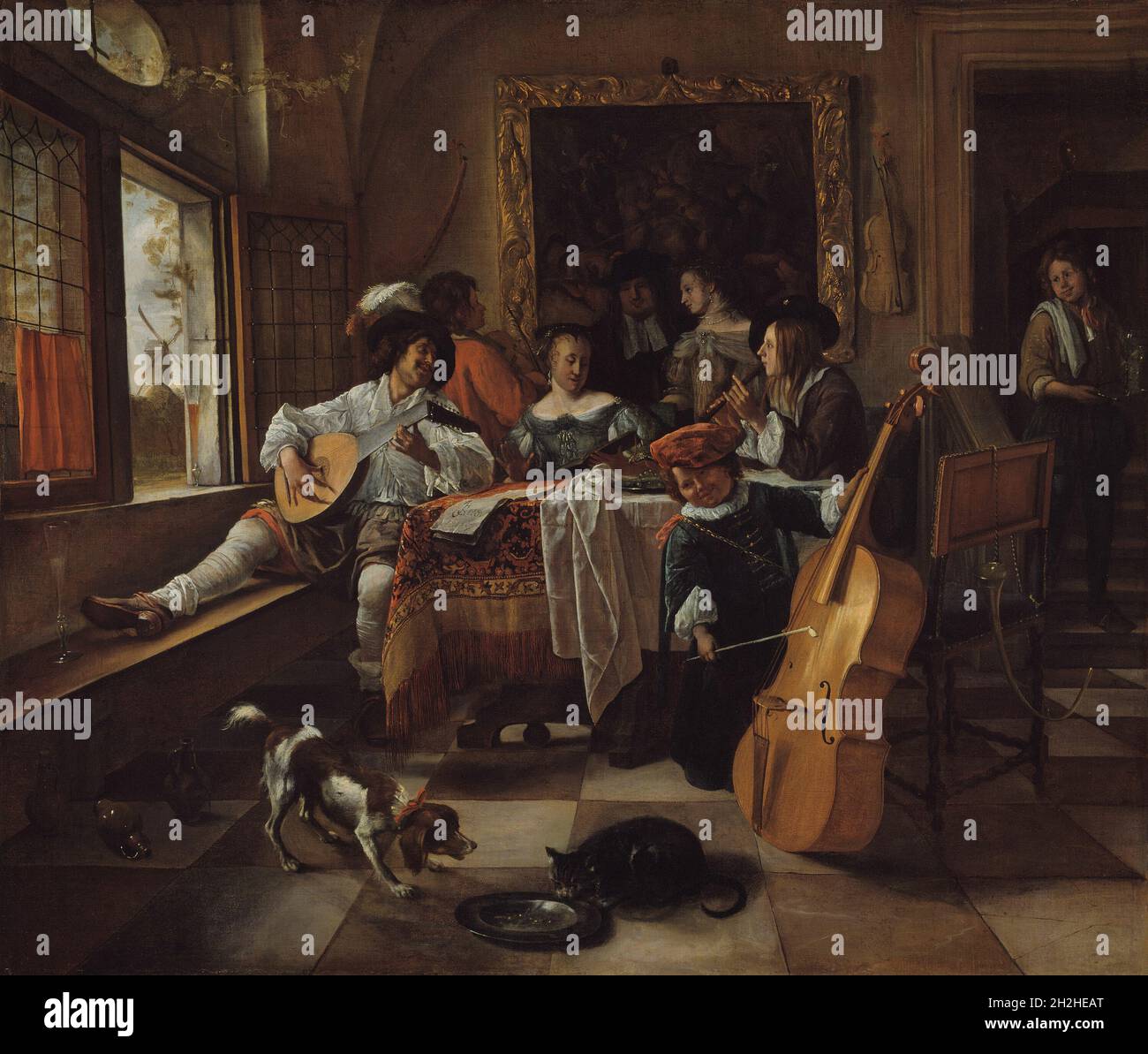 Das Familienkonzert, 1666. Stockfoto