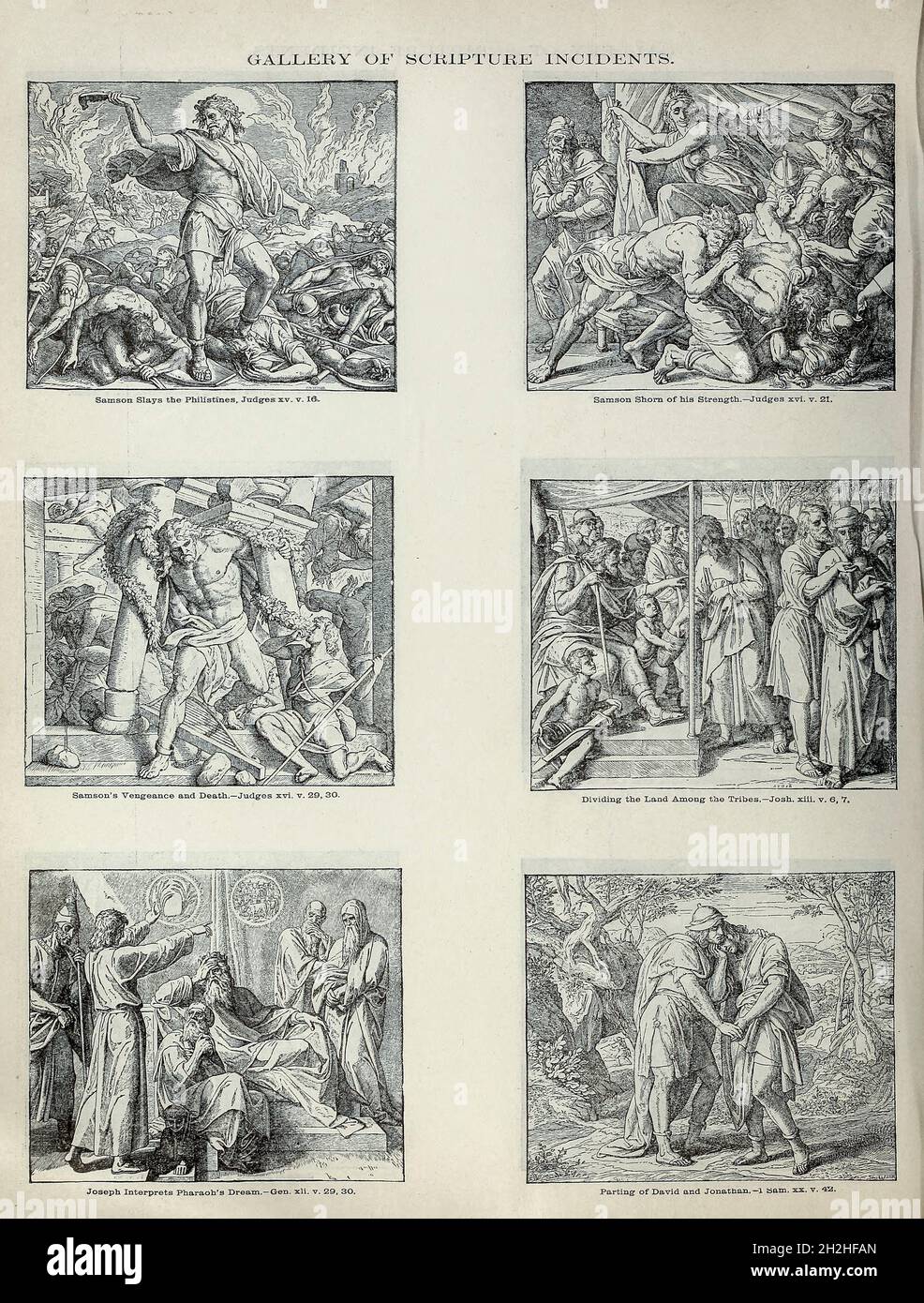 Aus der "Doré-Familienbibel" mit dem Alten und Neuen Testament, der Apokryphen, die mit feinen ganzseitige Stichen, Illustrationen und der Dore Bible Gallery verziert ist. Veröffentlicht in Philadelphia von William T. Amies im Jahr 1883 Stockfoto