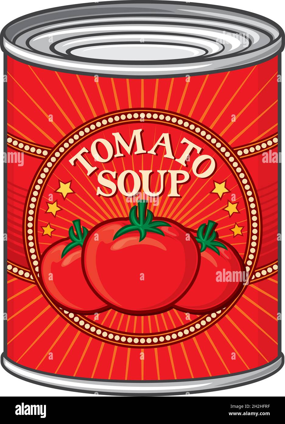 Dose Tomatensuppe Vektorgrafik Stock Vektor