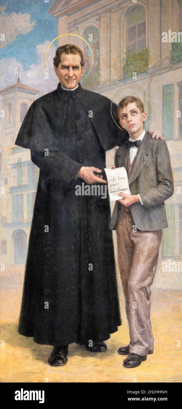 ROM, ITALIEN 31. AUGUST 2021 Das Gemälde des heiligen Don Bosco und