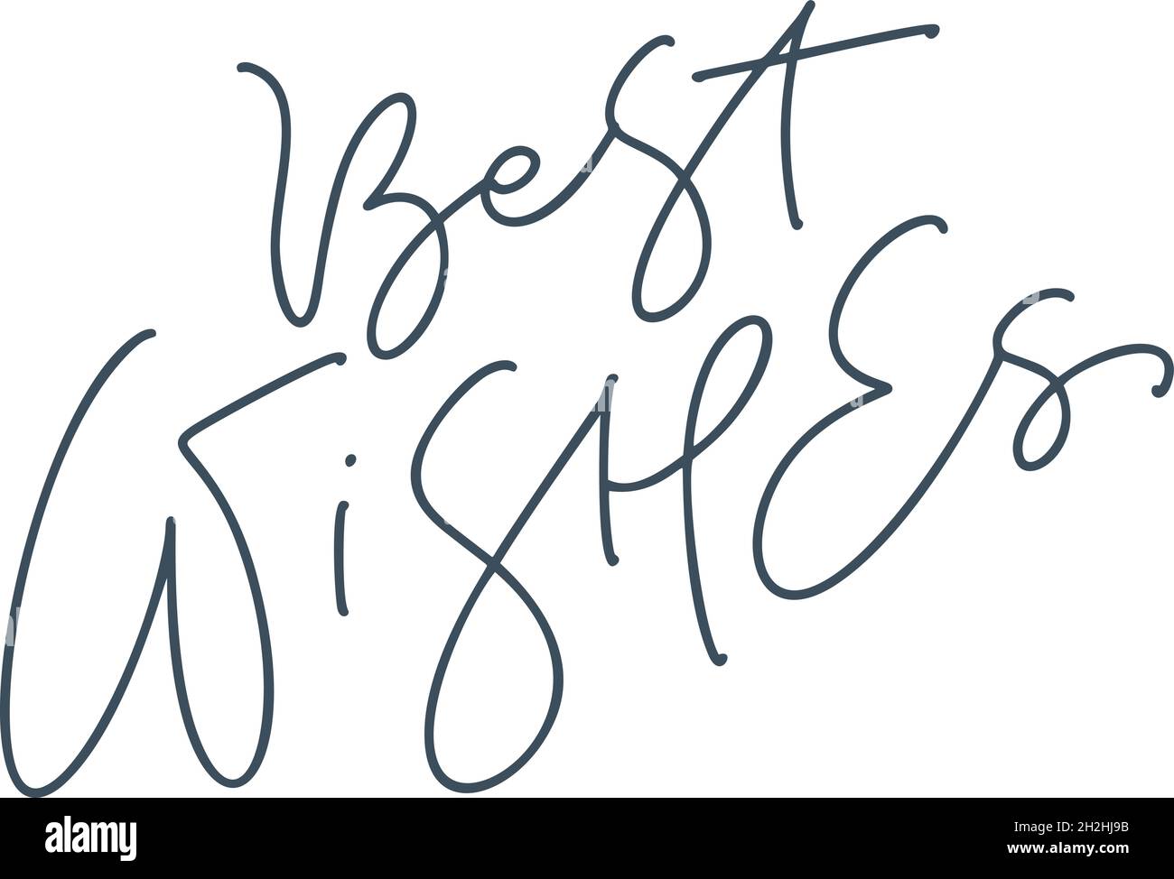 Best Wisher Vektor Weihnachten handgezeichnete Schrift monoline Kalligraphie Text isoliert auf weißem Hintergrund. Text für Karteneinladungen, Vorlagen. Lager Stock Vektor