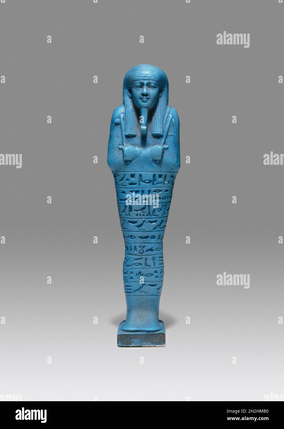 Ushabti (Grabfigur) von Psamtek, Ägypten, späte Periode, Dynastie 26, Regierungszeit von Amasis (570-526 v. Chr.). Stockfoto