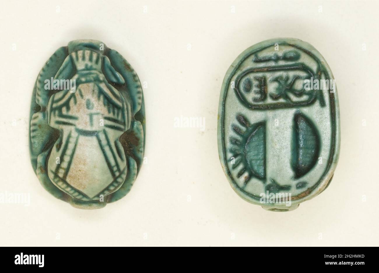 Scarab: Menkheperura (Thutmose IV), Ägypten, Neues Königreich, Dynastie 18, Herrschaft von Thutmose IV (ca. 1400-1390 v. Chr.). Stockfoto