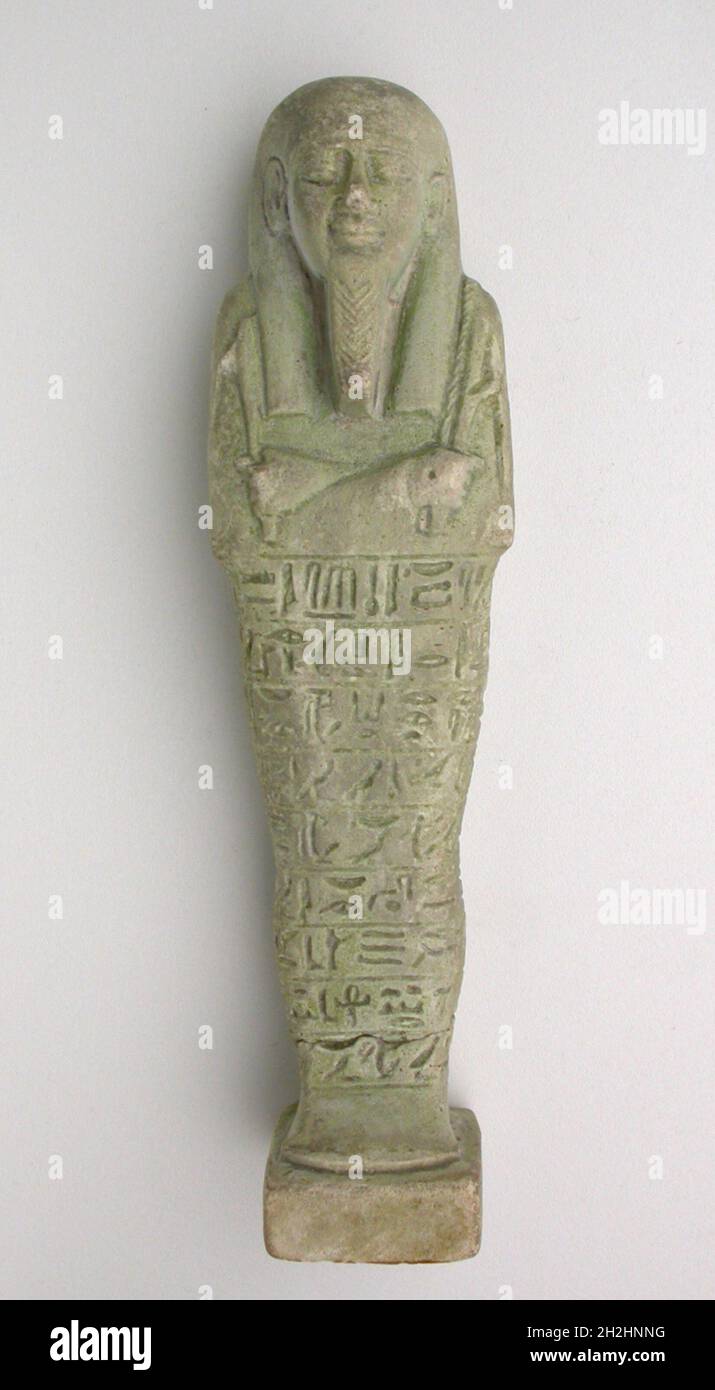 Shabti von Psamtek, Ägypten, späte Periode, Dynastie 26-31 (664-332 v. Chr.). Stockfoto