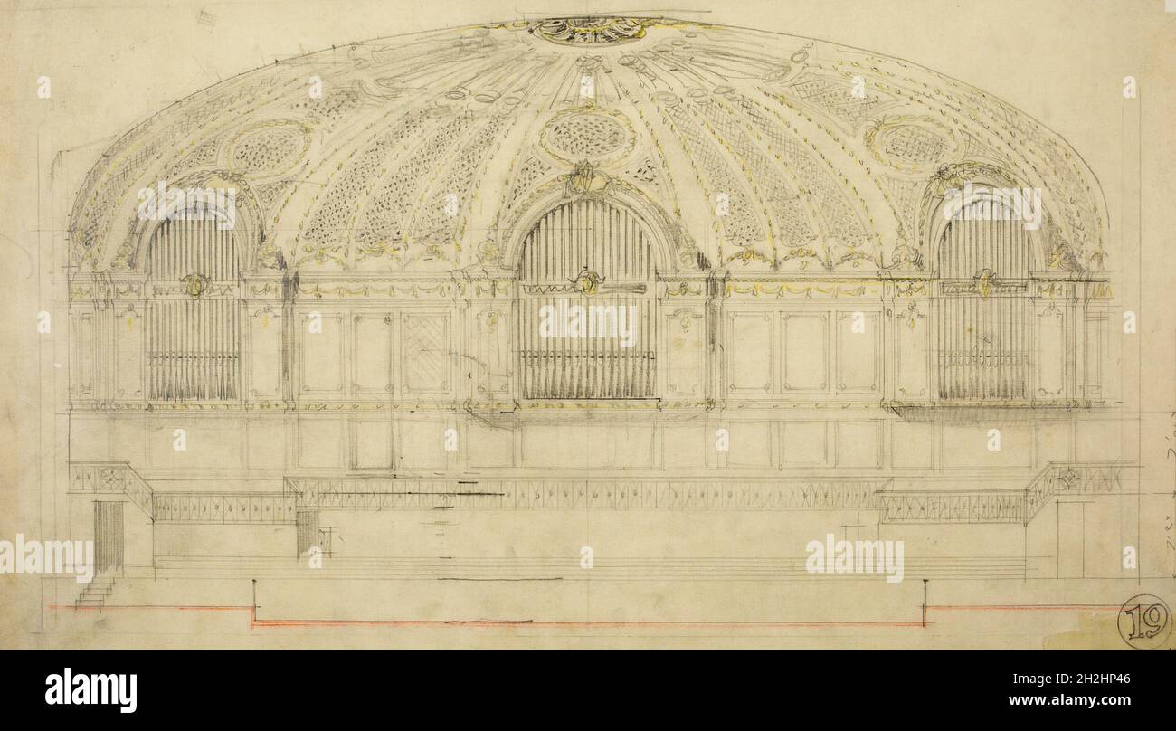 Orchestra Hall, Chicago, Illinois, Sektion, 1904. Stockfoto