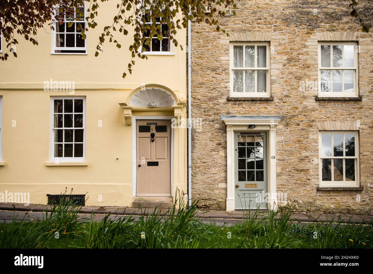 Cotswold Stone Cottages, Tetbury, Gloucestershire Stockfoto