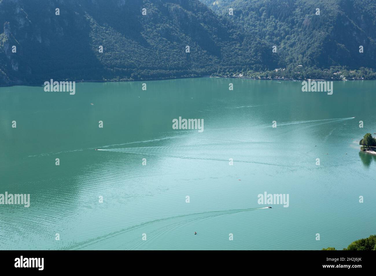 Rocca d'Anfo ist Italiens größte napoleonische Festung über dem Idrosee Stockfoto