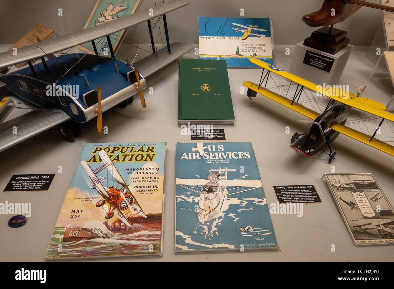 Das Cradle of Aviation Museum erinnert an die Geschichte der Flugerfolge von Long Island, New York, USA 2021 Stockfoto