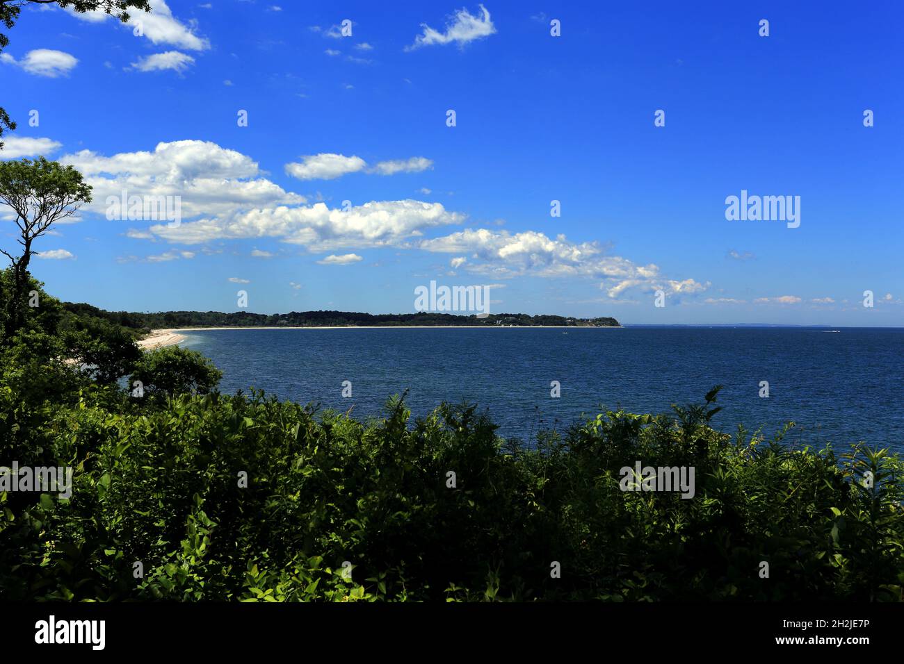 Long Island Sound vor Old Field Poit Long Island New York Stockfoto