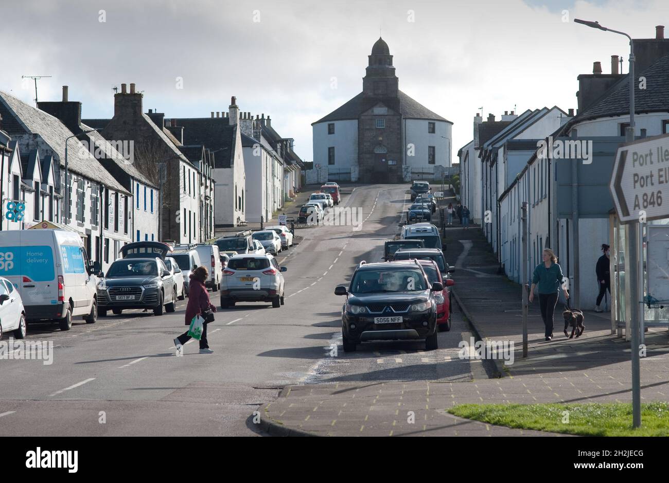 Main Street Bowmore Islay Scotland Stockfoto