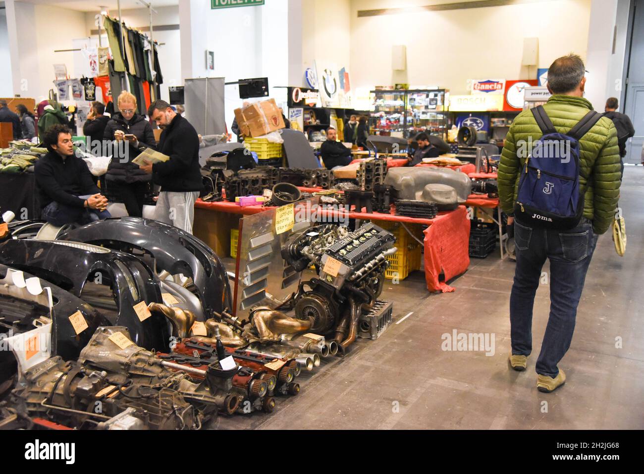 Padua, Italien. Oktober 2021. Inaugurazione Auto e Moto d'Epoca durante Inaugurazione Auto e Moto d'Epoca, Nachrichten in Padova, Italia, 22 ottobre 2021 Quelle: Independent Photo Agency/Alamy Live News Stockfoto