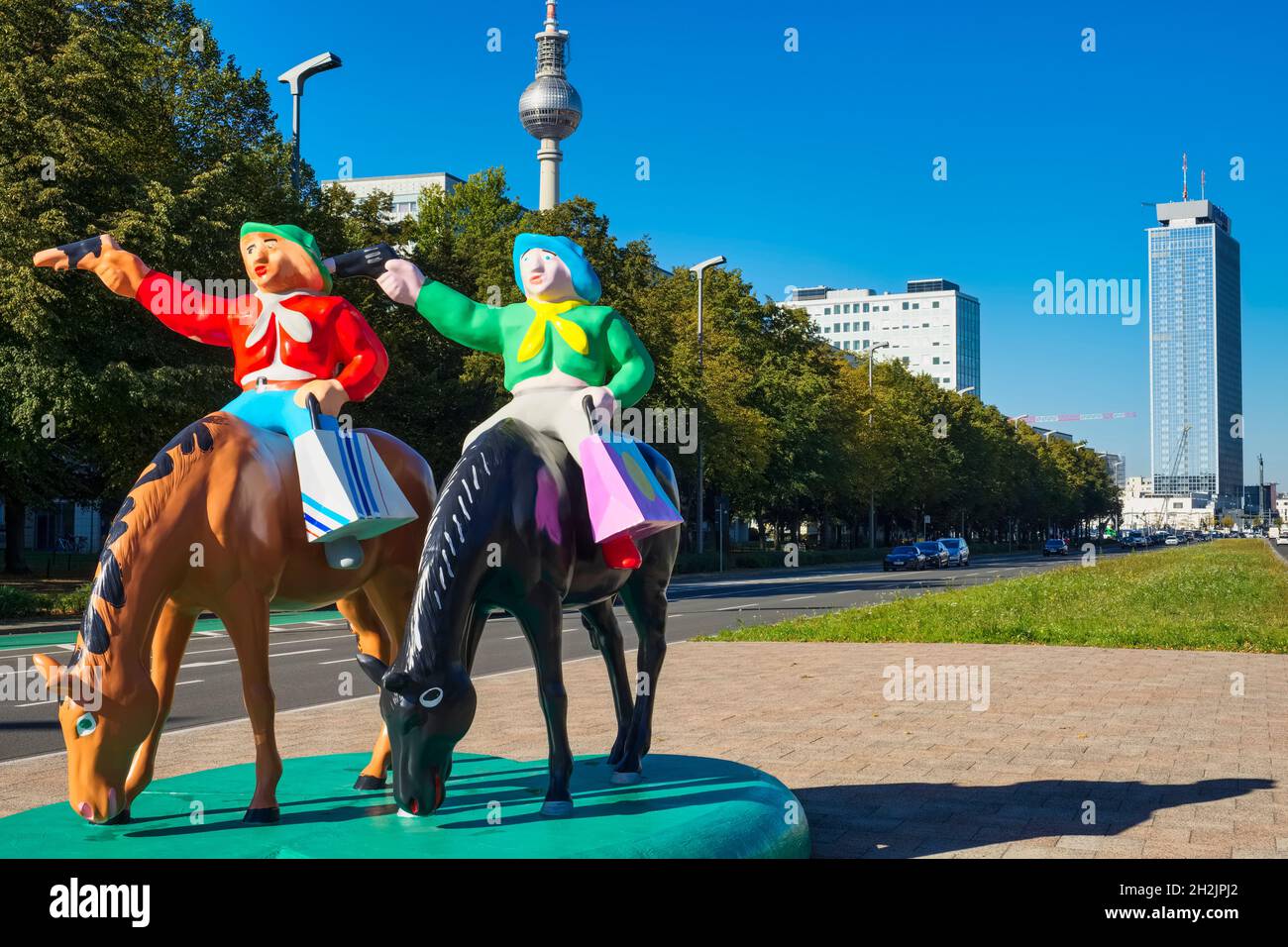 Skulptur die Jagd nach dem Großen Bären, Berlin, Deutschland Stockfoto