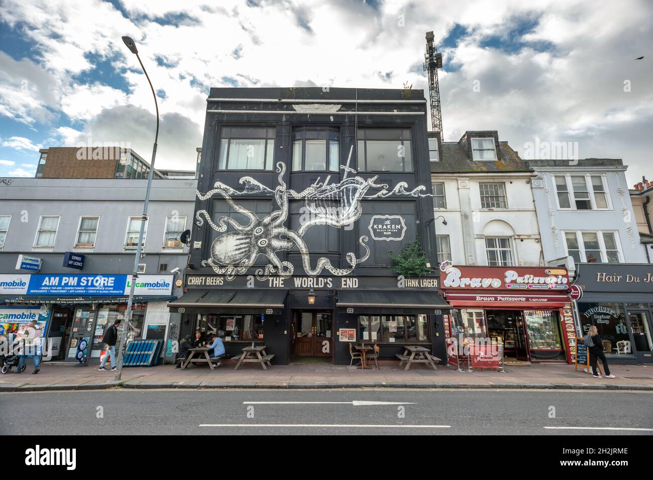 Brighton, 22. Oktober 2021: The World's End Pub in Brighton, an der London Road Stockfoto