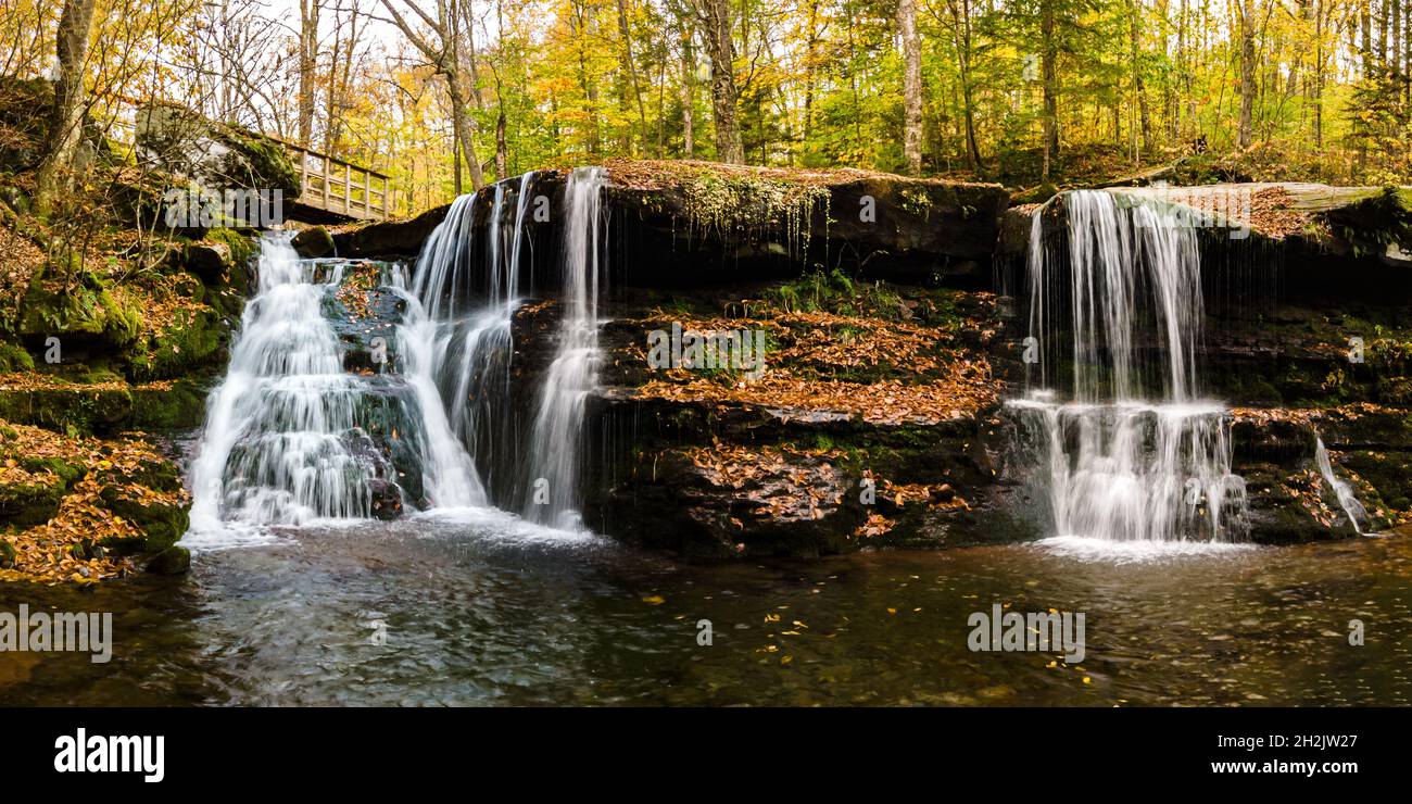 Diamond Notch Falls in Catskill Mountains, New York Stockfoto