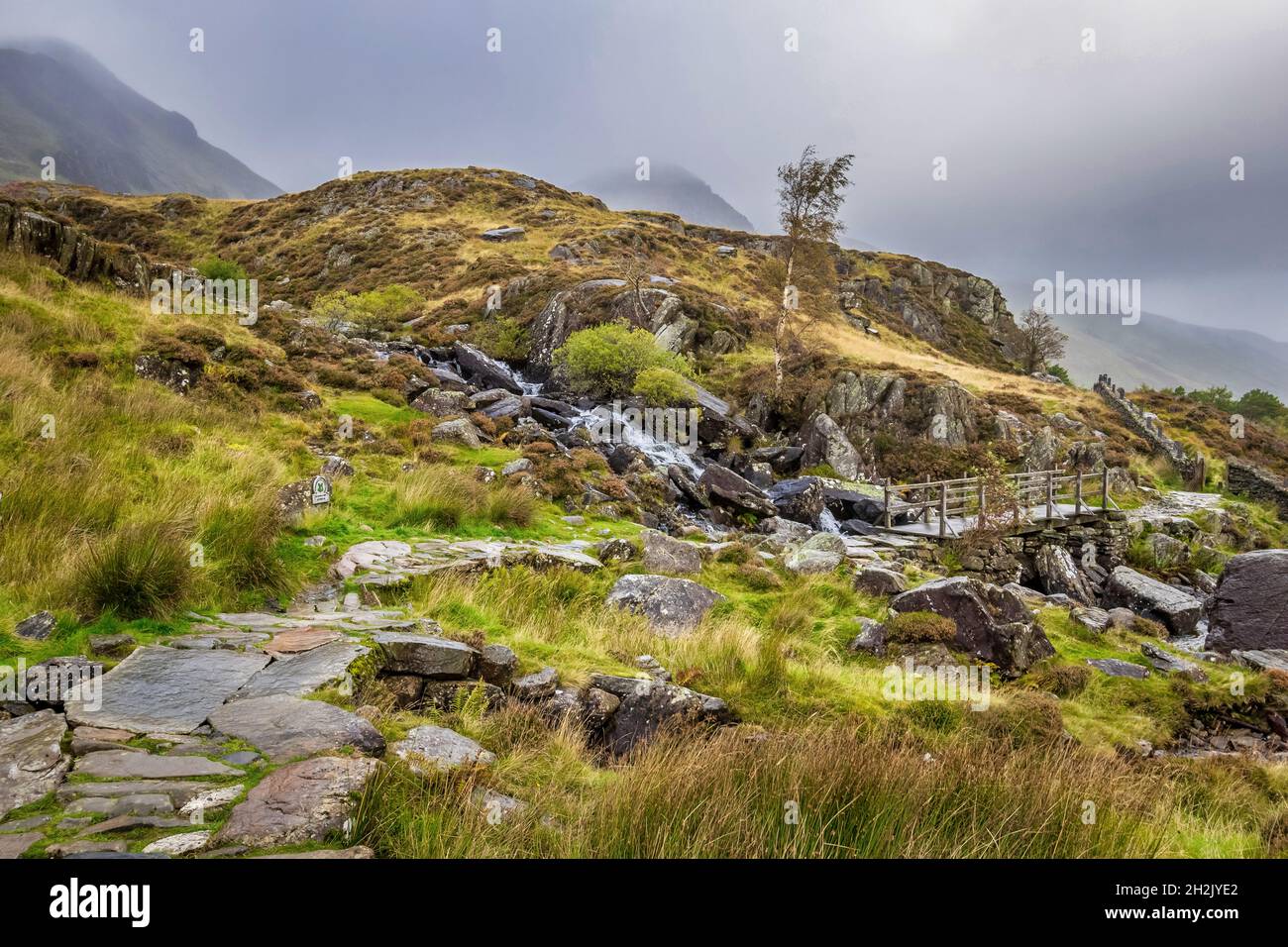 Atemberaubende Landschaft Snowdonia National Park, Nordwales. Stockfoto