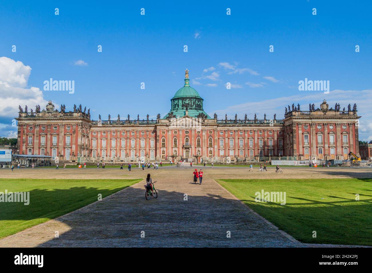 POTSDAM, 14. AUGUST 2017: Neues Schloss im Park Sanssouci in Potsdam Stockfoto