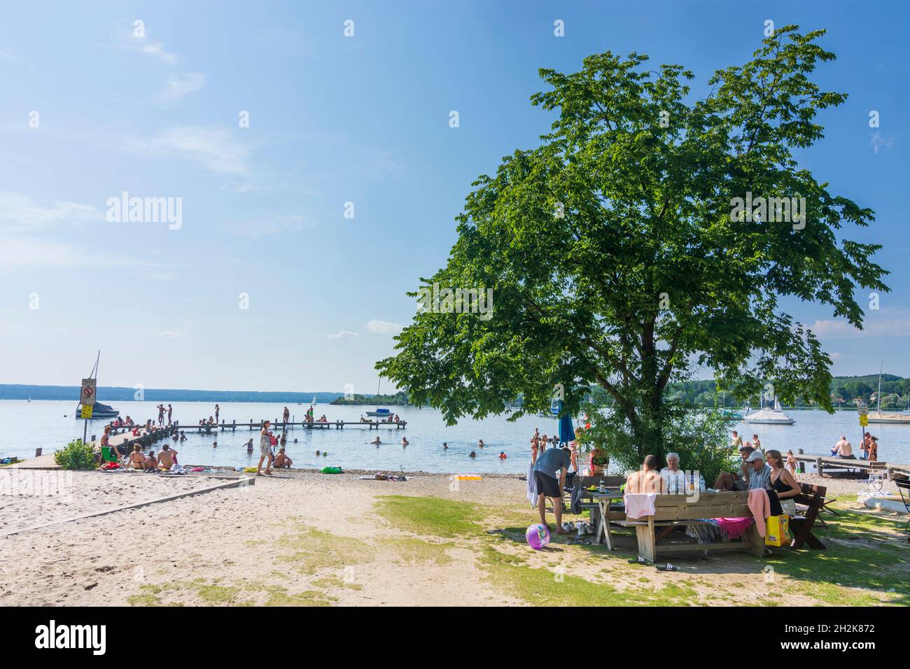 Herrsching am Ammersee Ammersee, Strand in Oberbayern, Oberbayern