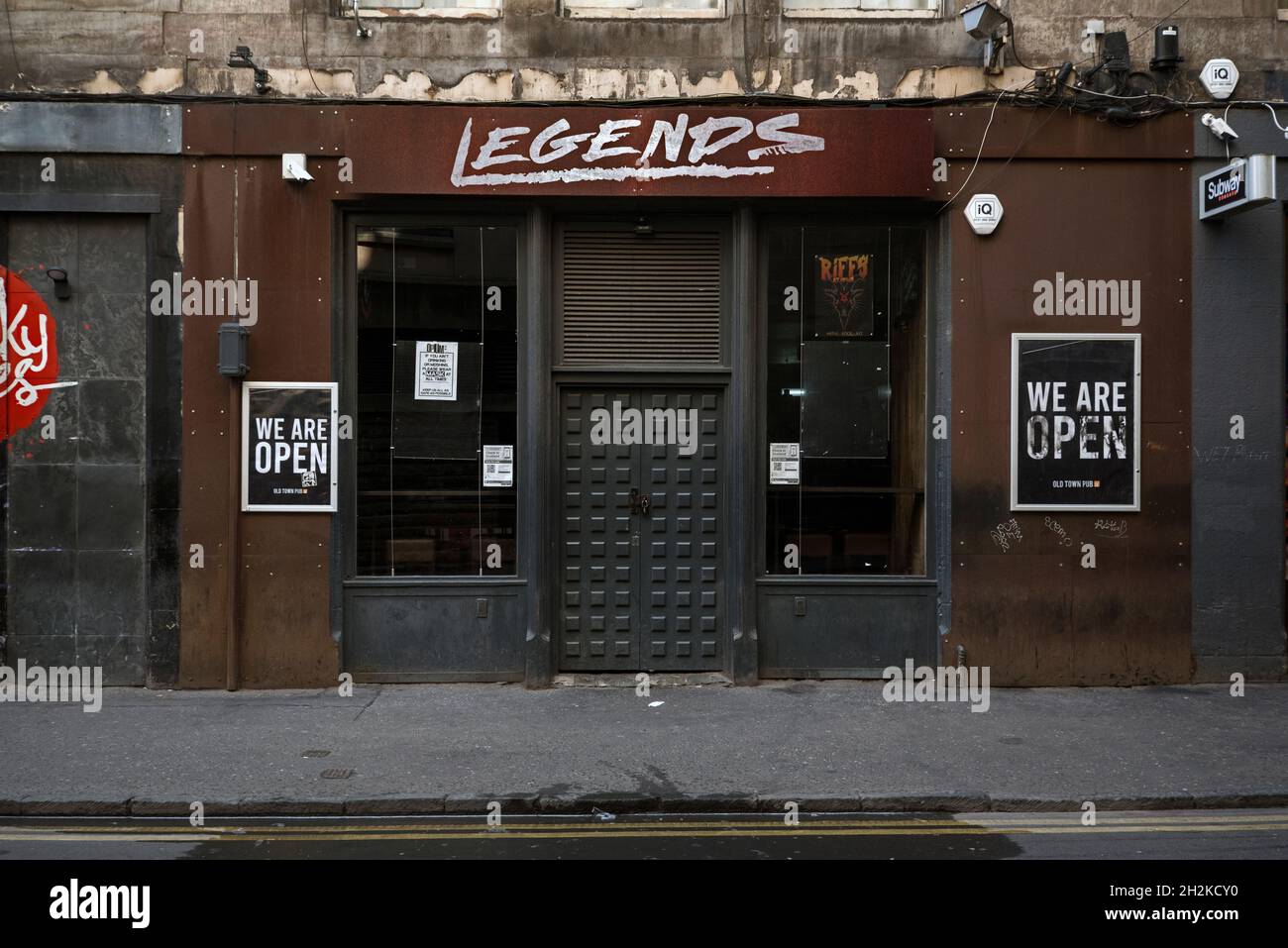 Der Legends Nightclub (ehemals Opium) im Cowgate befindet sich in der Altstadt von Edinburgh. Stockfoto