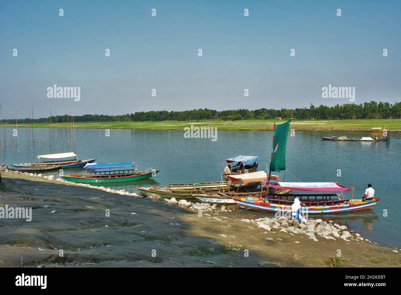 Flussfoto von Bangladesch Stockfoto