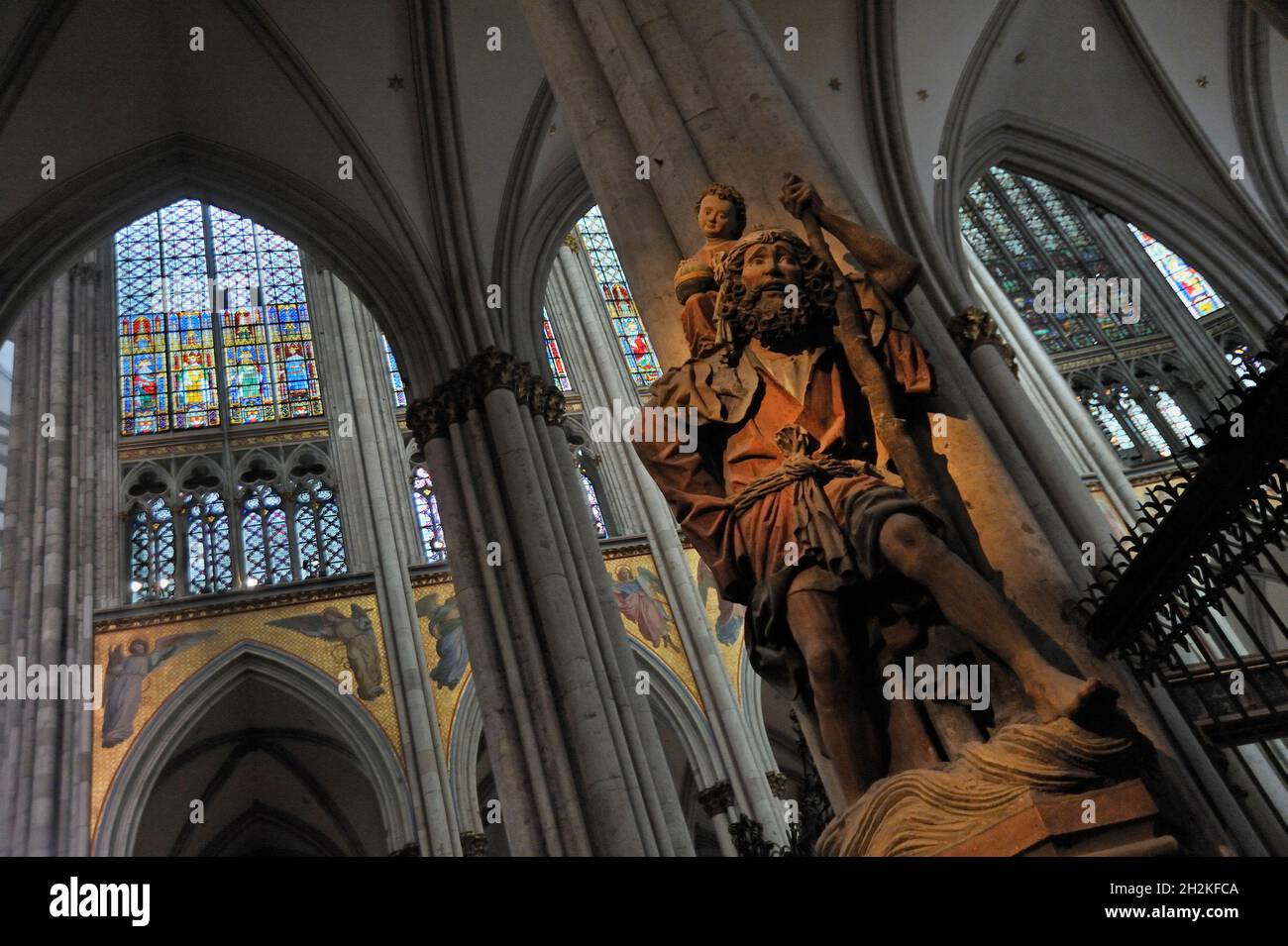 Kölner Dom, der heilige Christophorus, Köln, Nordrhein-Westfalen, Deutschland, Europa | Kölner Dom, Saint Christopher, Köln, Northrhine-West Stockfoto