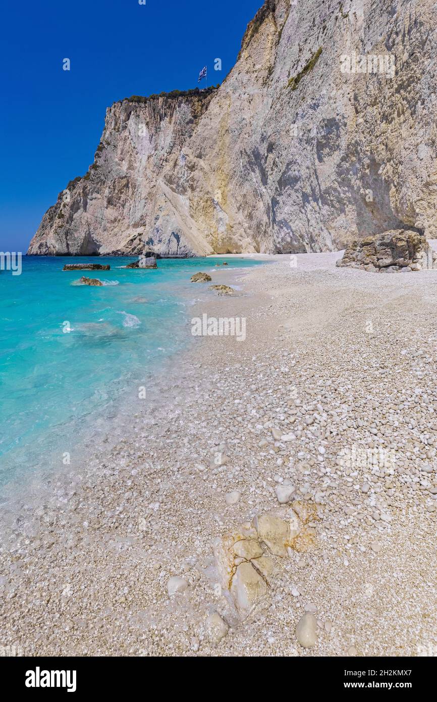Wunderschöne Meereslandschaften auf der Insel Zakynthos in Griechenland Stockfoto