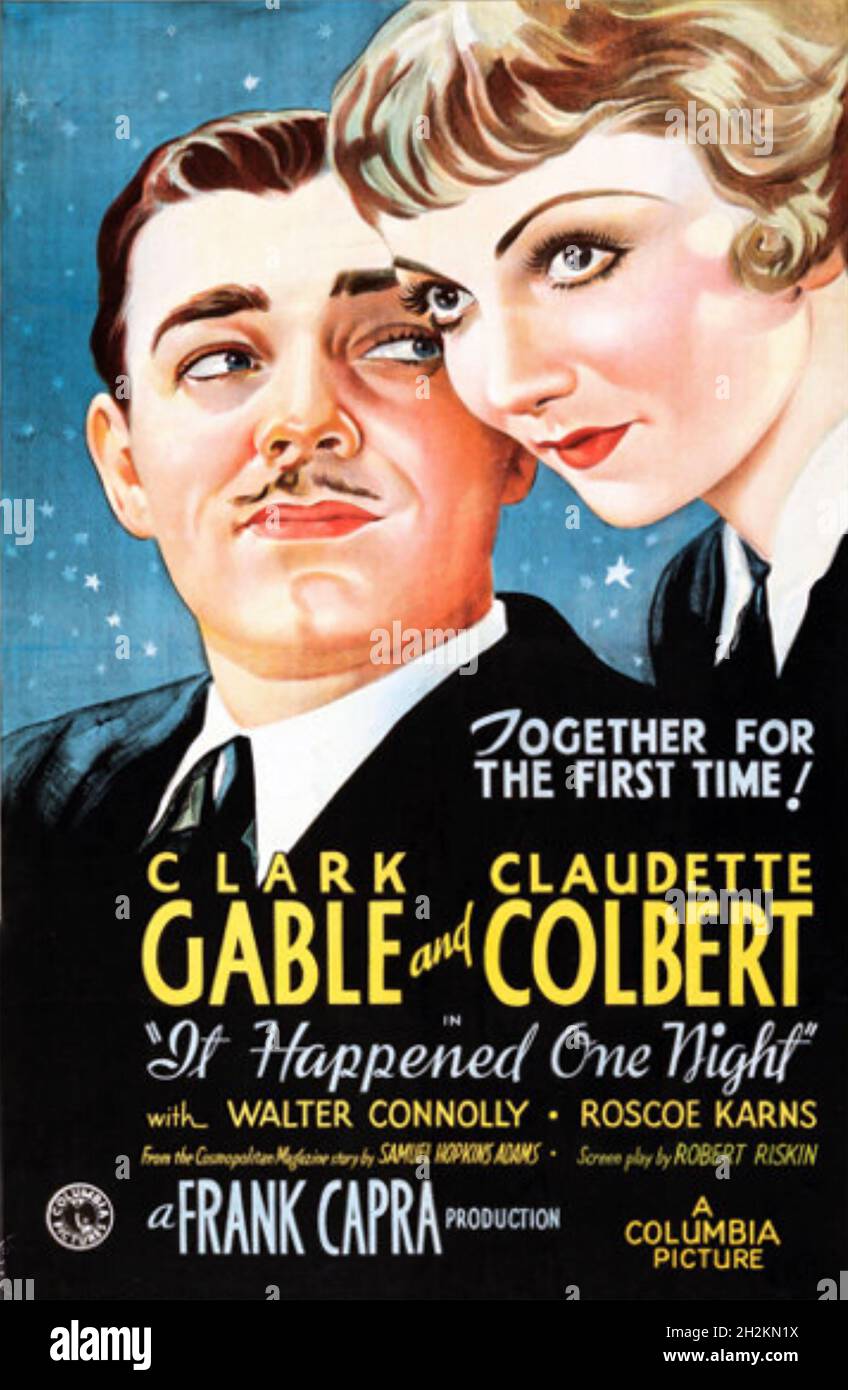 ES GESCHAH EINES NACHTS 1934 Columbia Picturs Film mit Clark Gable und Claudette Colbert Stockfoto