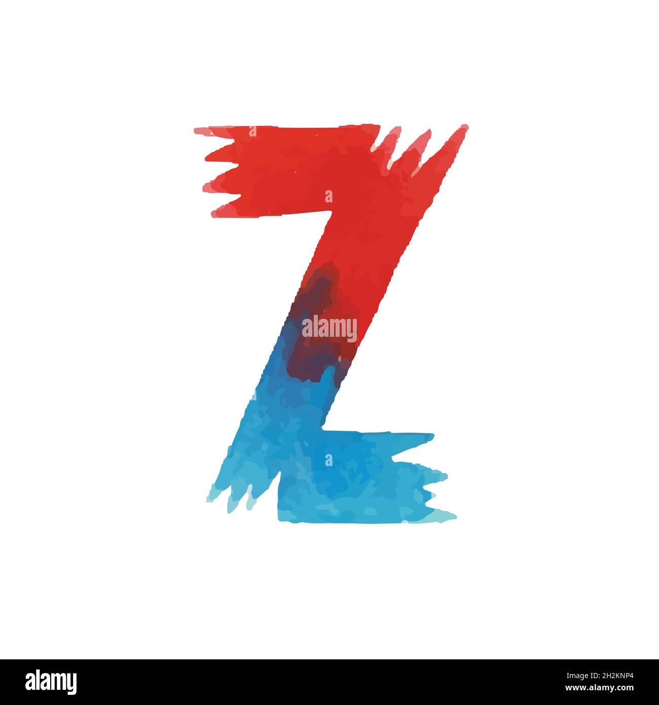 Bunte Aquarell Aquarell Schriftart handgeschriebene Hand zeichnen abc Alphabet Buchstaben. Stock Vektor