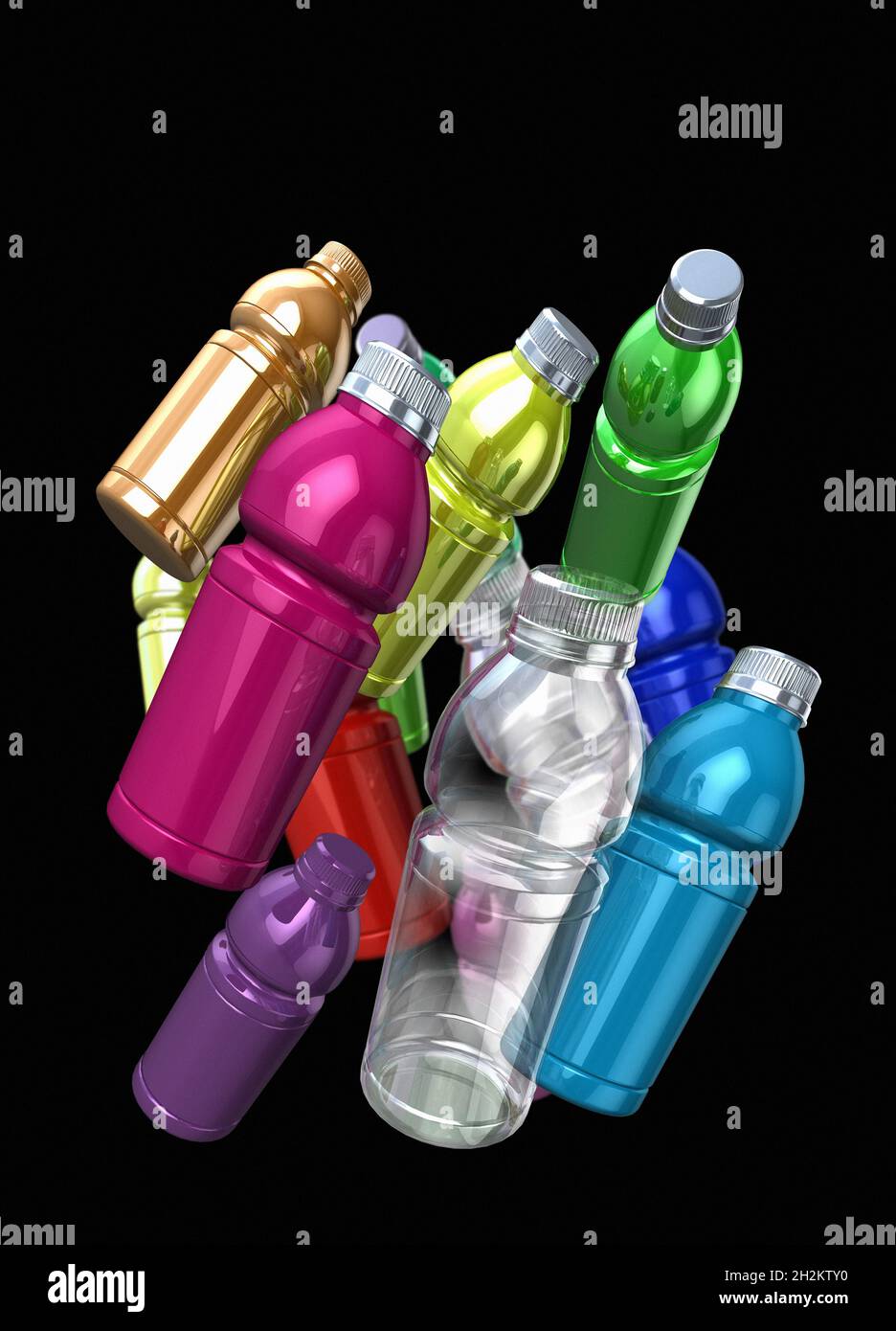 Plastikflaschen, Abbildung Stockfoto