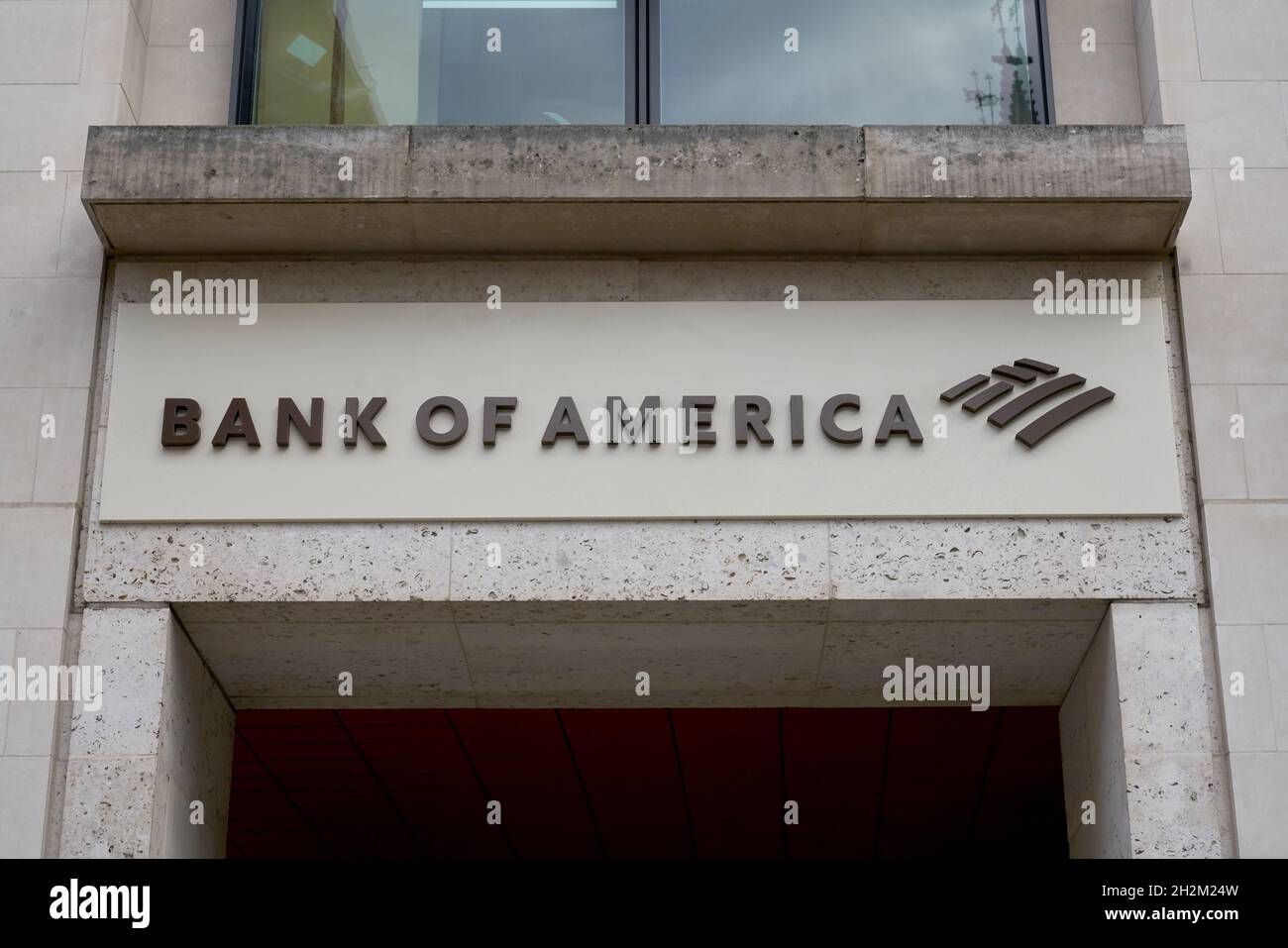 büro der bank of america in london Stockfoto