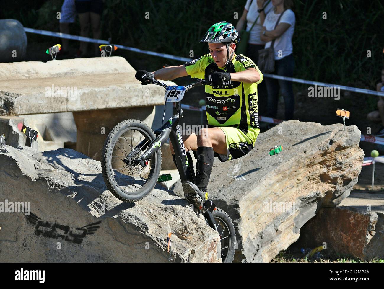 Barcelona Cup von Vallgorguina Trial Bikes, Barcelona, Katalonien, Spanien Stockfoto
