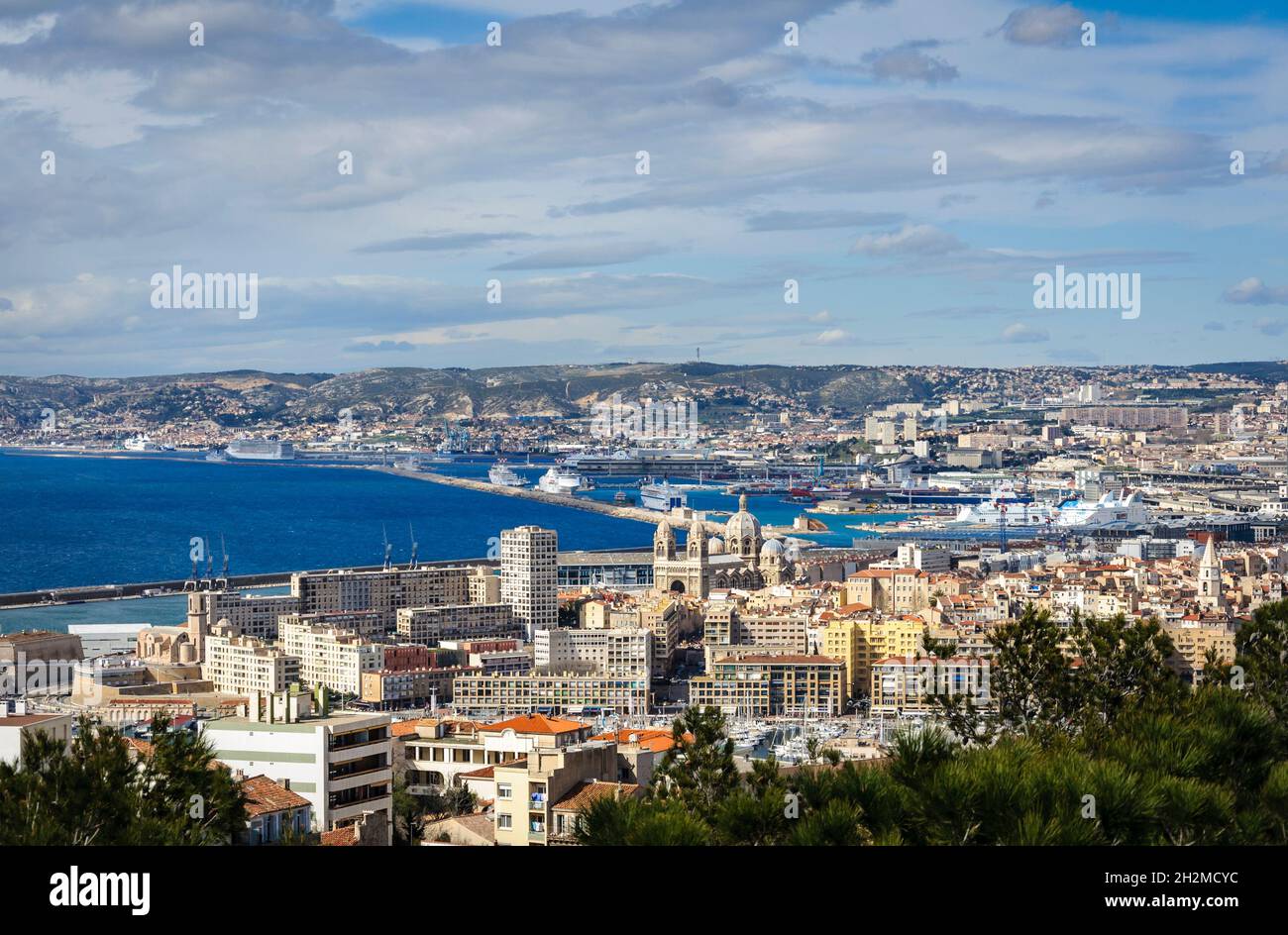 Arbor und Stadt Marseille, Frankreich Stockfoto