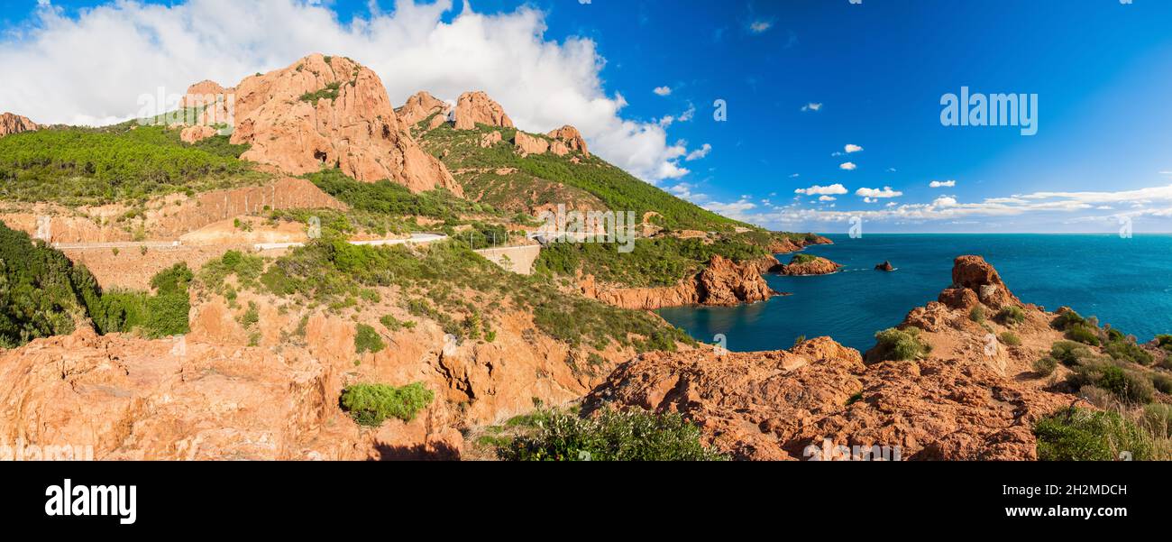 Cap Esterel im Süden Frankreichs Stockfoto