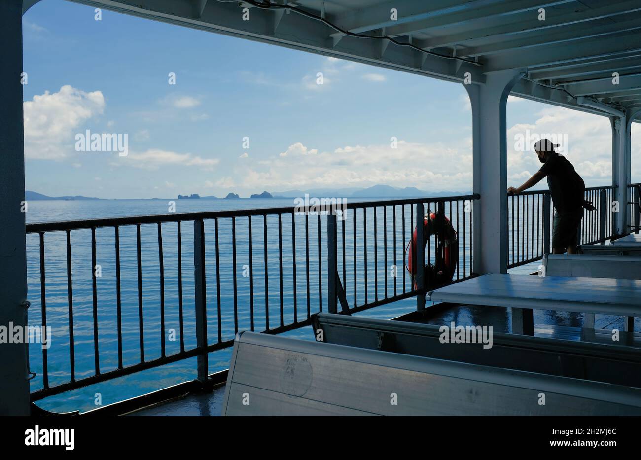 Seatran Fähren auf dem Weg zwischen Inseln in Thailand Stockfoto