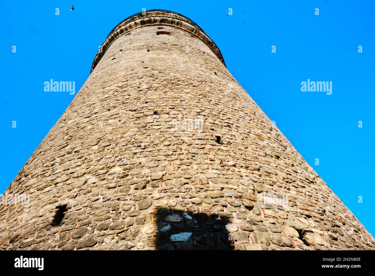 Galata Turm istanbul zur Beobachtung des bosporus von konstantinopel gegründet. Foto, das am frühen Morgen aufgenommen wurde. Stockfoto