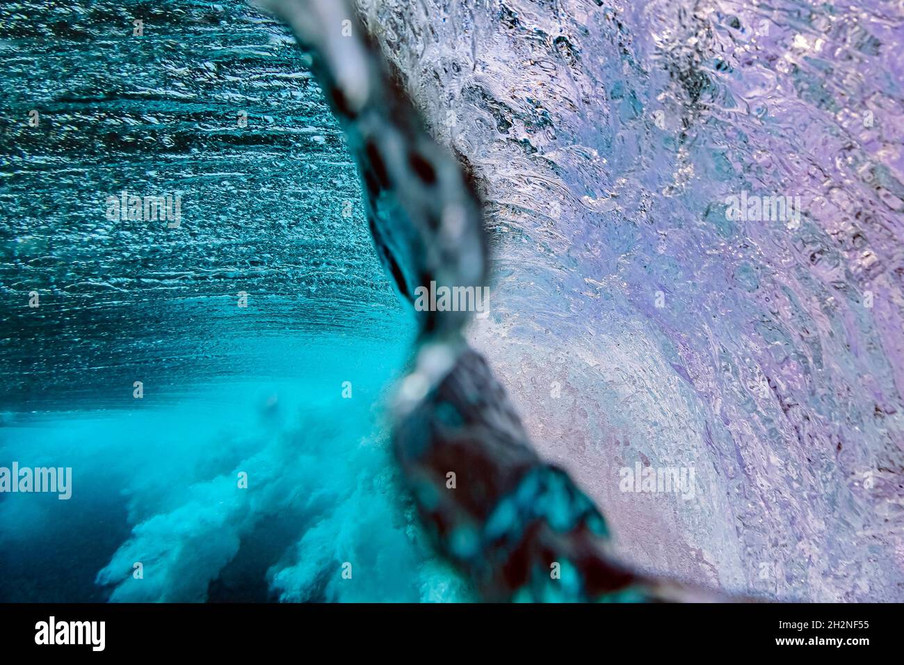 Bewegung der Welle unter Wasser Stockfoto